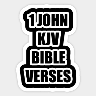 1 JOHN KJV BIBLE VERSES Sticker